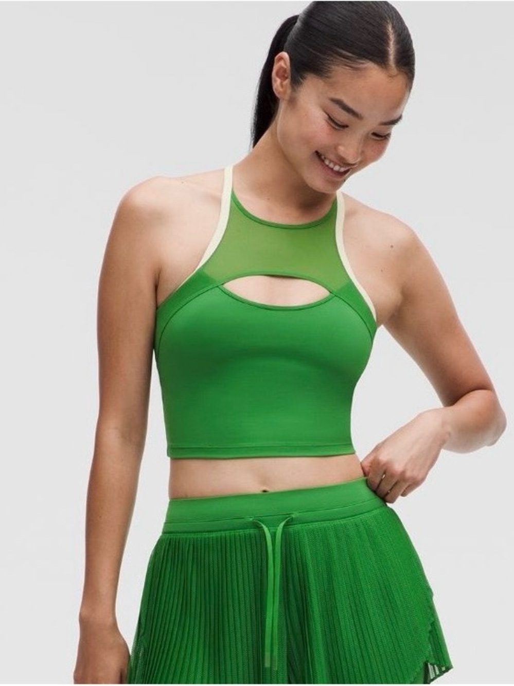 NWT Lululemon Ace Advantage Mesh Panel Tank Top in Chameleon Green!!!